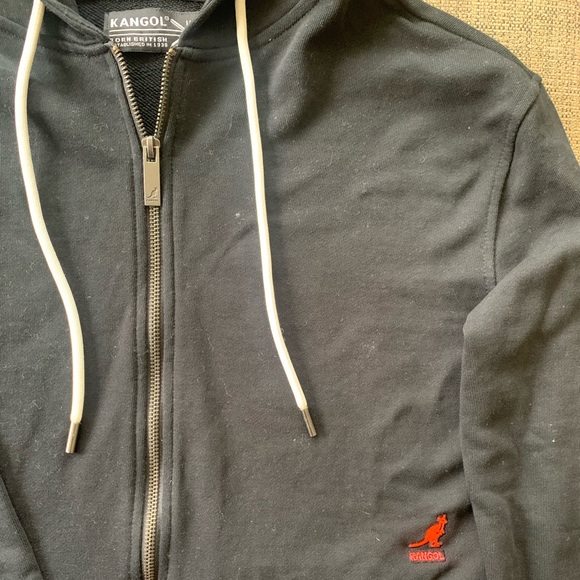 COPY - KANGOL- Cropped Zip-up Sweater - Picture 2 of 3